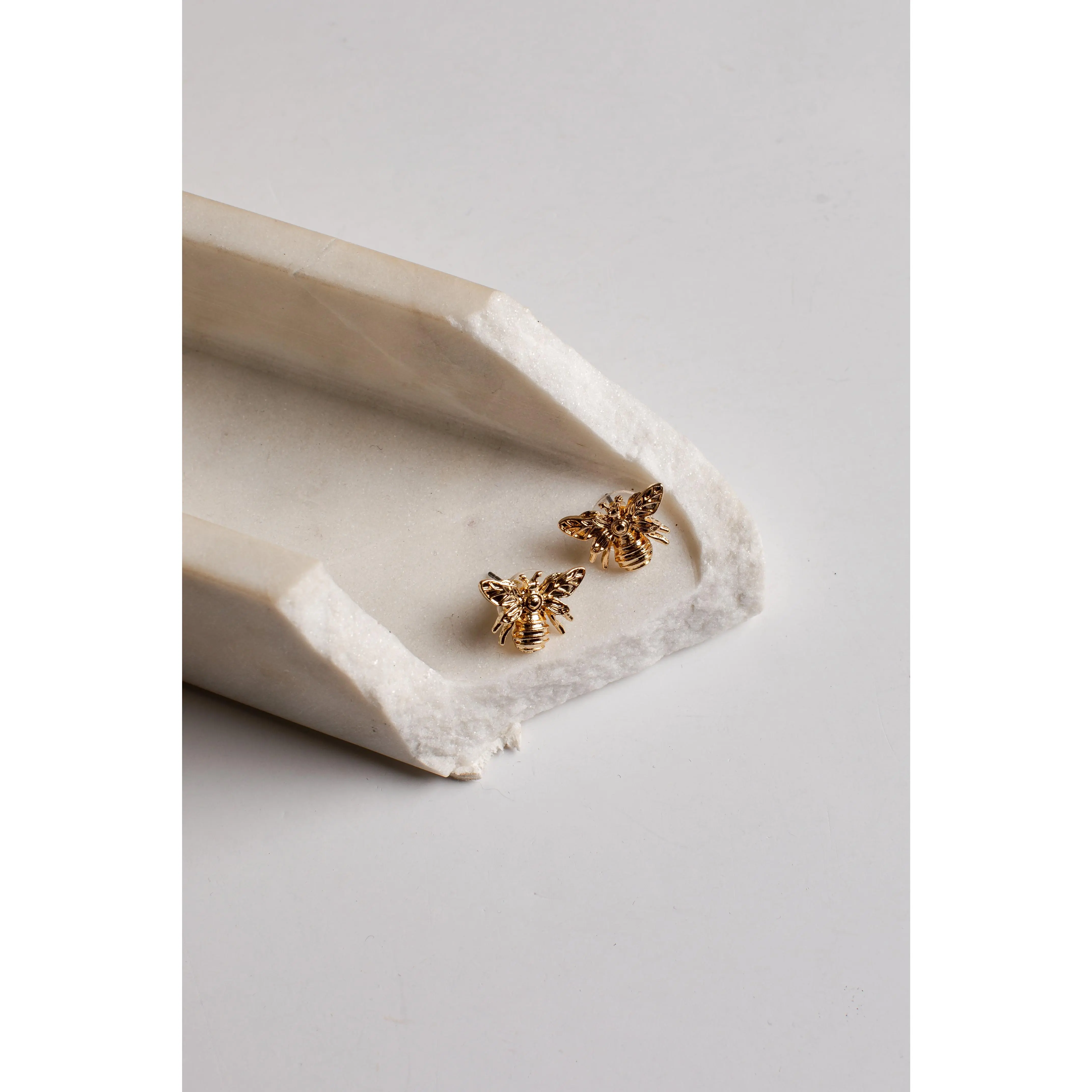 Hadley Bee Gold Stud Earrings
