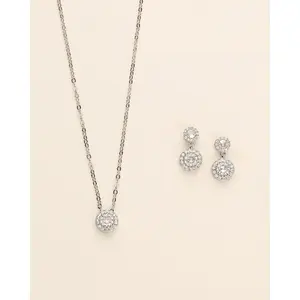 Aubrie Halo Necklace Set