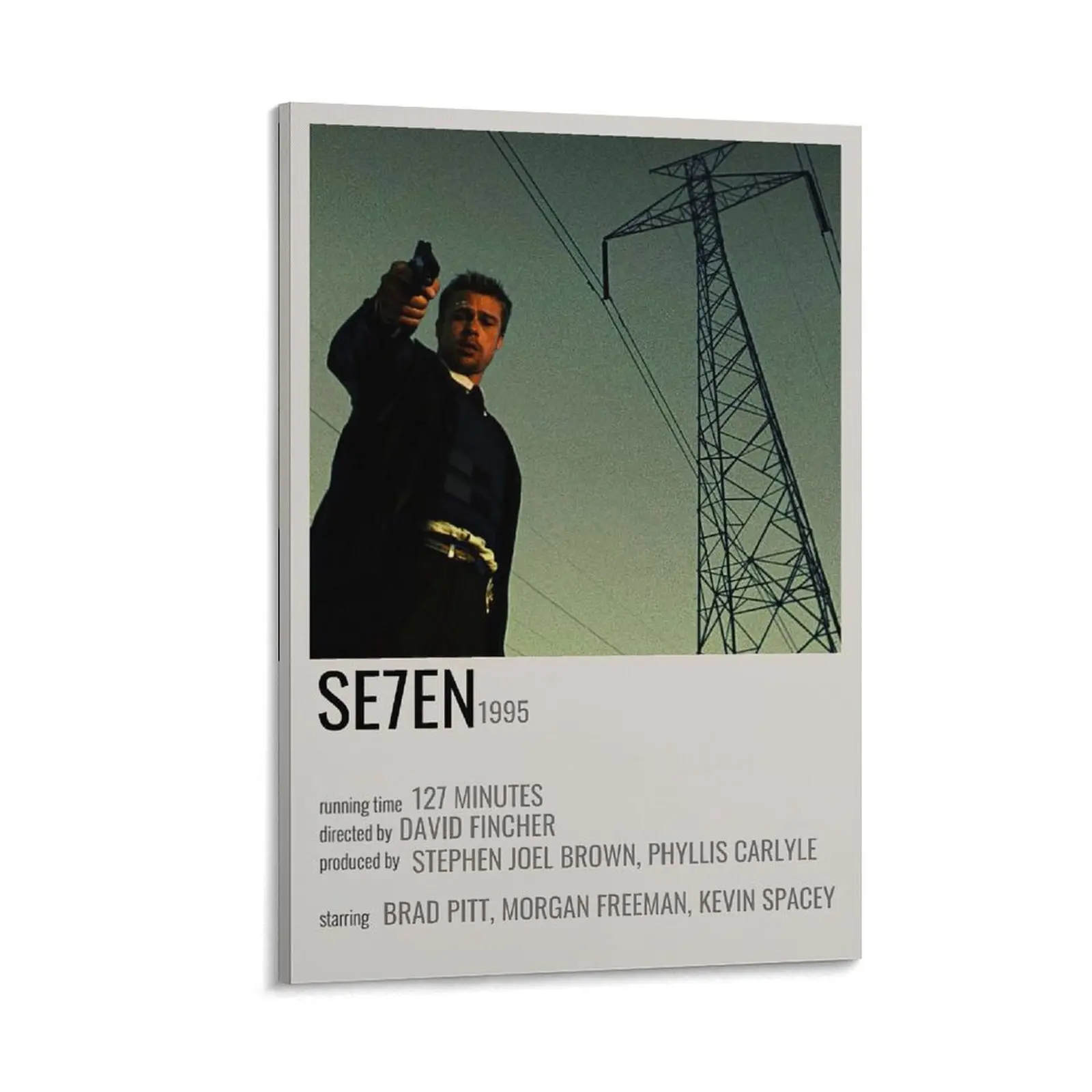 Se7en Movie Canvas Print - Bold Poster Art for Living Room, Bedroom, Or Office Walls, Perfect for Fans of Dark Thrillers Canvas Poster Bedroom Decor Sports Landscape Office Room Decor Gift Frames Ornaments Artistic Decoration