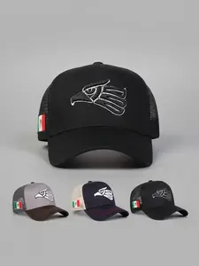 Mexican Eagle Design Baseball Cap, Graphic Trucker Hat, Adjustable Outdoor Sun Protection Hat, Casual Daily Use Unisex Cap for Men & Women