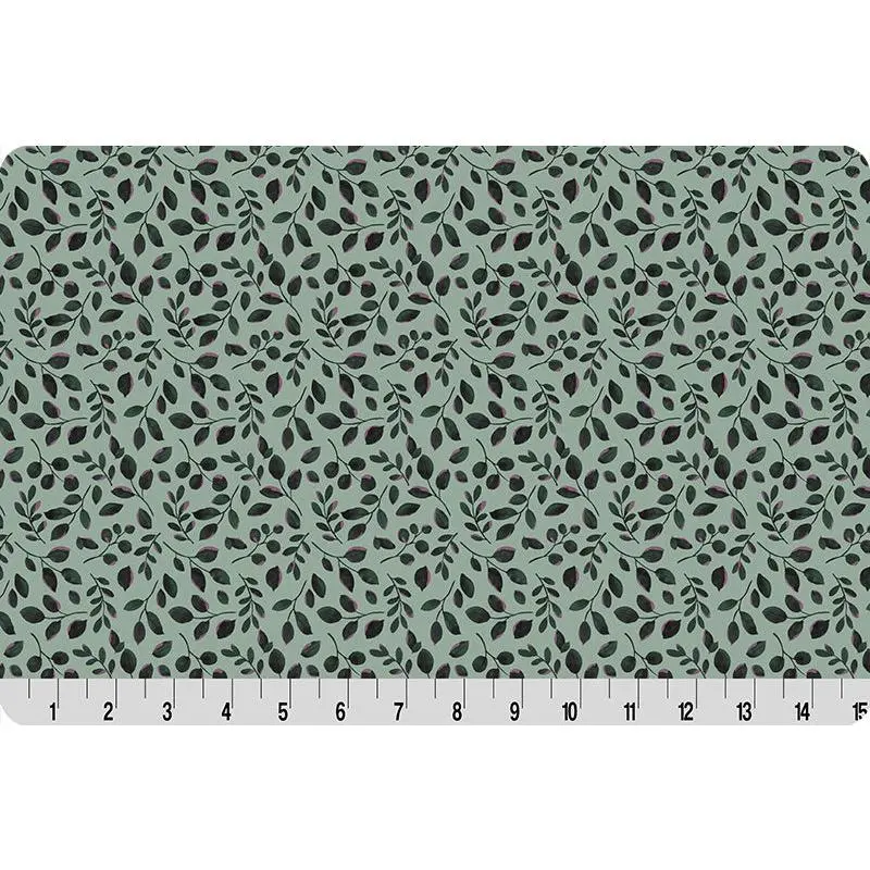 Fabric Shannon Green Garden Leaves Meet Me in the Garden Quilting Cuddle by the Quarter Yard QC-GARDENLEAVES