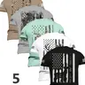 New Summer Men's Patriotic Style Deer & Flag Print T-Shirt Set Casual Fashion Clothing Soft Breathable Short Sleeve Tees, Multiple Colors, Ideal Gift