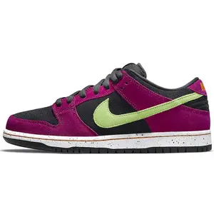 Nike Dunk Low Pro SB 'Red Plum' Men's Skate Shoes - Durable Canvas Upper, Red Plum Suede Accents, White Midsole, All Seasons, Lightweight, Non-Marking Soles