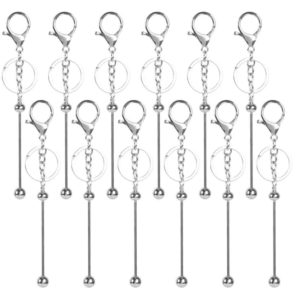 12Pcs Beadable Keychain Bars Blank, DIY Beaded Keychain Making Kit, Bulk Blank Keychain Bars for Custom Jewelry Making, Handmade Craft Supplies for Men Women Gift Projects - Home Improvement.