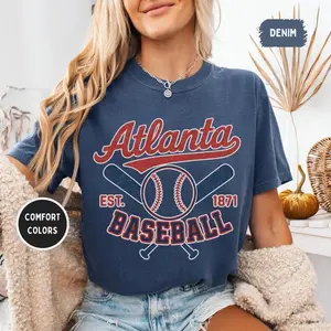 Vintage Atlanta Baseball Unisex T-shirt, Tee, Retro Athletic Sports Shirt, Gift for Baseball Fans