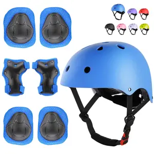 7Pcs Kids/Youth Protective Gear Set - Adjustable Helmet + Knee Elbow Wrist Pads for Skateboarding, Biking, Scooter