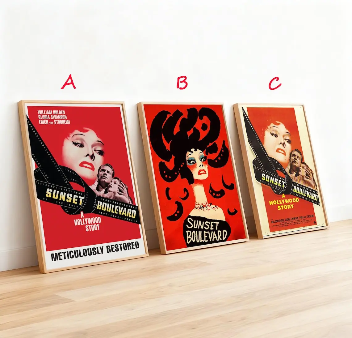 Sunset Boulevard Movie Poster: Minimalist Wall Art