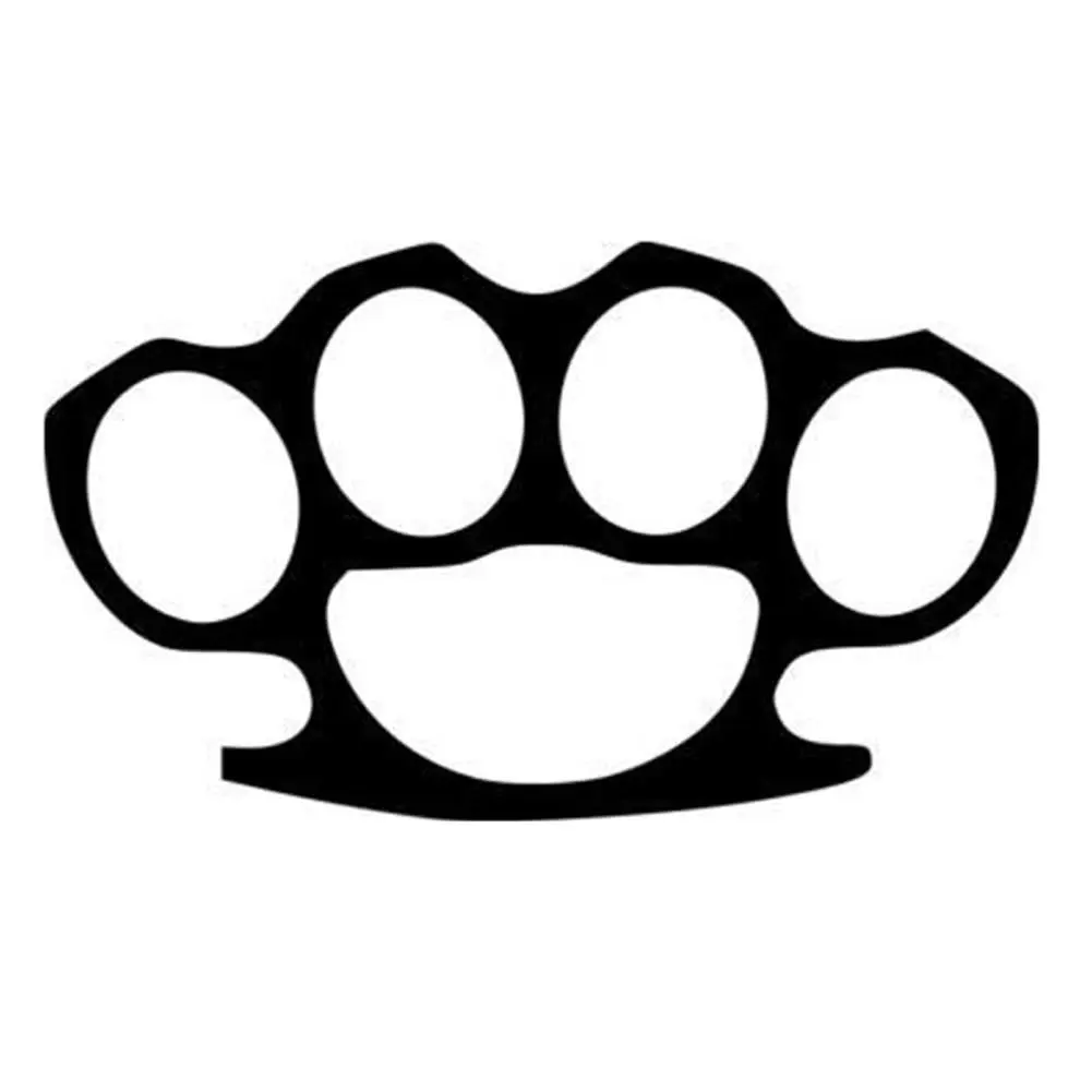 Brass Knuckles Style Vinyl Decal Sticker, Waterproof Die-Cut Automotive Car & Truck Window Accessory, Custom Color Option