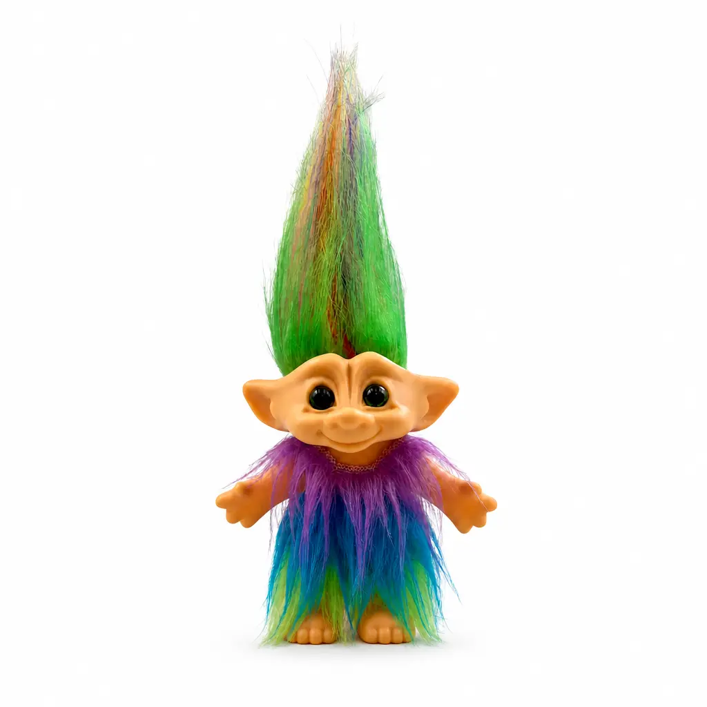 90s Vintage Lucky Troll Dolls, 3.9 Inch Colorful Collectible Mini Toys, Retro Troll Doll Desk Decor, Shelf Decor, Cake Toppers, Party Favors, Gifts, School Projects, Goodie Bag Toys, Goodie Bag Fillers, Nostalgic Toys