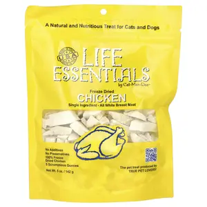 Cat-Man-Doo Life Essentials, Freeze Dried Chicken, For Cats & Dogs, 5 oz (142 g)