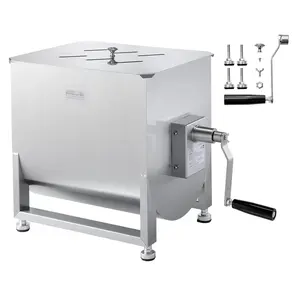 Manual Meat Mixer With 80 Liter Capacity, Fixed Tank Design, Sturdy Stainless Steel Construction, Ideal For Sausage Making, Ground Meat Blending And Mixing Pork Beef Chicken, Batch Processing, Easy Operation, Food Grade Equipment