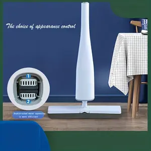 New Mop with 2 Replacement Sponge Mop Head Self-Squeeze Mop Cleaning Mop for Kitchen Bathroom Office Hardwood Laminate Tile Marble Ceramic Floors