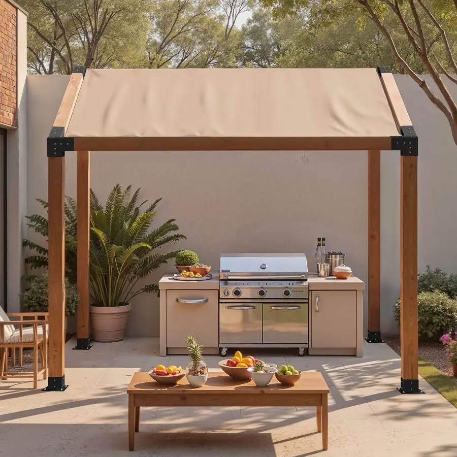 VEVOR Pergola Kit, 4x4 Inch Pergola Brackets for 3.5x3.5 Inch Wood Beams in Actual Dimension, 3 - Way (4 Pcs) and 4 - Way (2 Pcs) Gazebo Brackets with 6 Post Bases, for Outdoor Pergolas, Gazebos, Sheds VEVOR Pergola Kit, 4x4 Inch Pergola Brackets for 3.5x3.5 Inch Wood Beams in Actual Dimension, 3 - Way (4 Pcs) and 4 - Way (2 Pcs) Gazebo Brackets with 6 Post Bases, for Outdoor Pergolas, Gazebos, Sheds