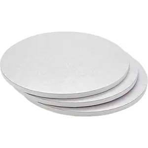 14-Inch Round Cake Drums Sturdy Base Support & 14-Inch Cake Boards Disposable Cleanup & Baking Supplies Pack of 3, 14