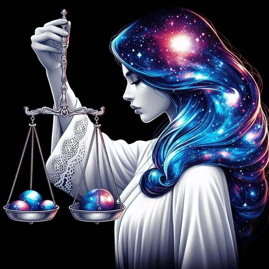 5D DIY Full Drill Round Diamond Painting - Diamond Pattern Design Diamond Art Kit Starry Hair, Galaxy, Libra, Colorful Sphere Mosaic, Canvas - DIY Decor, Home Wall Decor, Suitable for Halloween and Christmas, Birthdays and Anniversaries Gifts