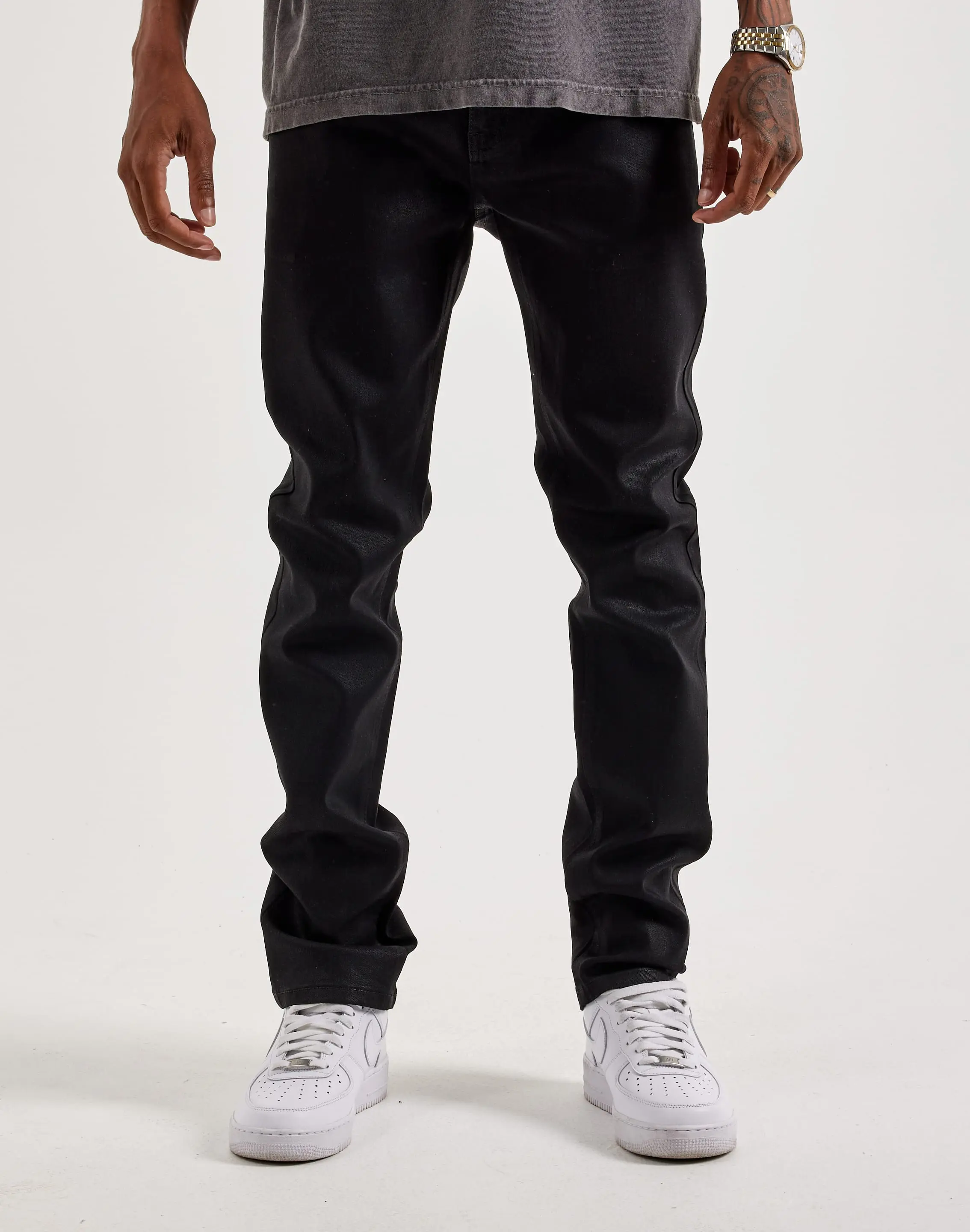Mens WAIMEA Wax Coated Slim Denim Jeans