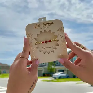 Sacred Heart of Jesus Bracelet Handmade Blessing Jewelry 18K Gold Plated Beads Red Thread Spiritual Symbol Divine Love Protection Gift