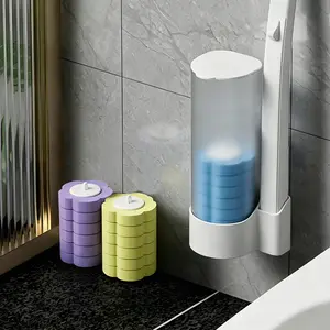 DGAPHRO Disposable Toilet Brush and Holder Set,Wall- Mounted Toilte Wand Kit with 24 Refills,Toilet Bowl Cleaner Brush for Deep Bathroom Bathtub Cleaning Maintenance.