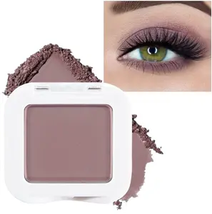 evpct Mauve Taupe Plum Matte Single Eye Shadow Palette Makeup for Older Women, Plum Lavender Purple Natural Cream Eyeshadow Palette for Green Eyes, High Pigment Mini Monochrome Eyeshadow