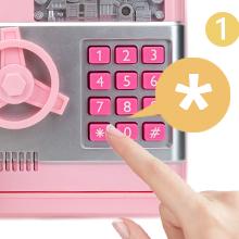 Plastic ATM Piggy Bank for Kids – Electronic Password-Secured Cash Coin Saving Box, Light Home Decor & Gift for Daughters (Pink) Plastic ATM Piggy Bank for Kids – Electronic Password-Secured Cash Coin Saving Box, Light Home Decor & Gift for Daughters (Pink)