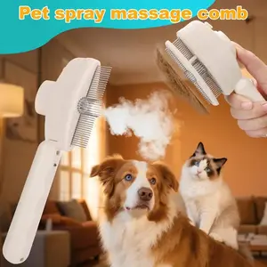 Mity rain2025 The best gift for your Pet Self-Cleaning Pet steam Comb for Dogs & Cats,Shedding Tangles & Flea Removal,Suitable for long-haired and short-haired cats and dogs Grooming Tools Deshedding Vacuum Brush