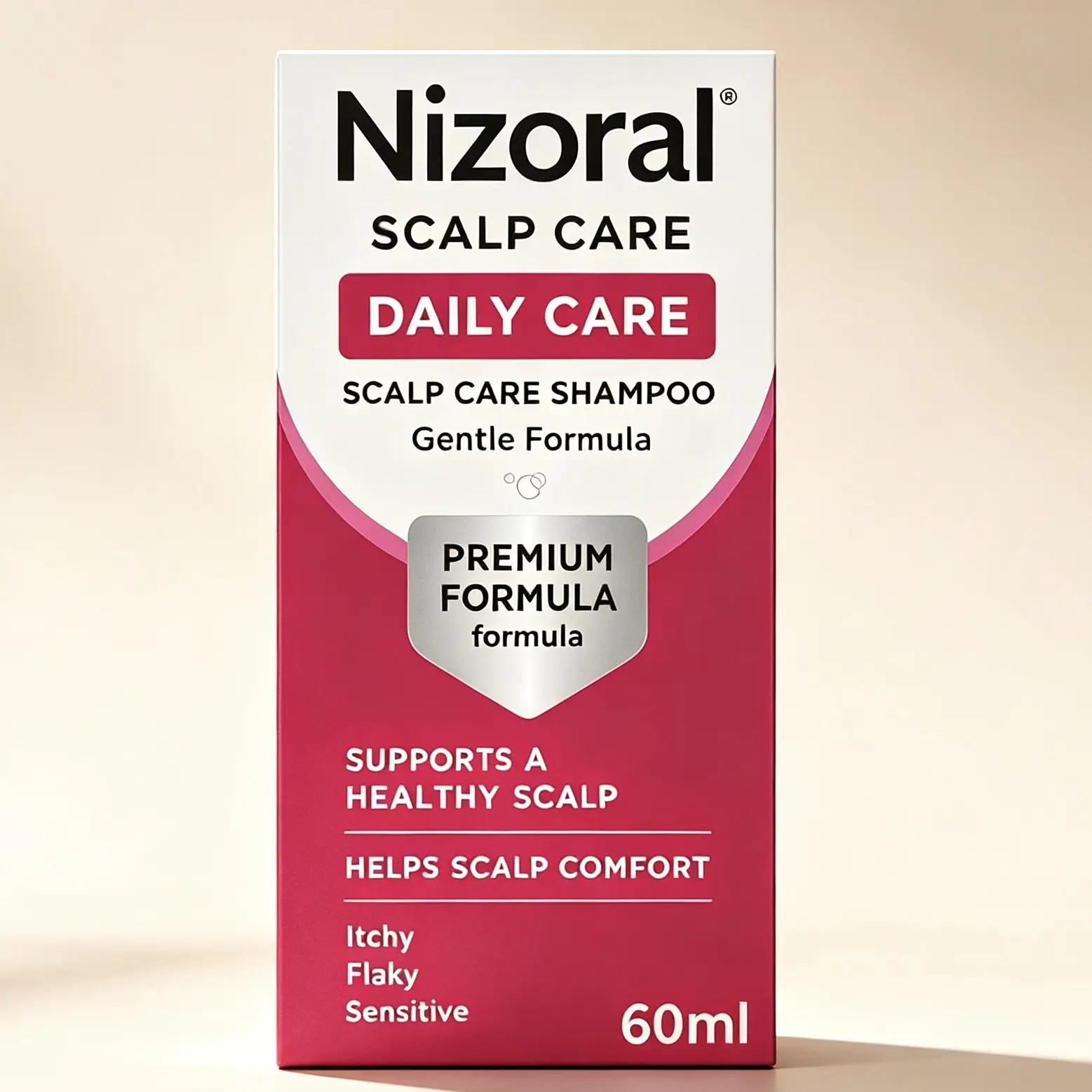 Nizoral Exclusive Scalp Care Shampoo 2 fl oz (60 mL) – Gentle Cleansing Hair Wash for Daily Scalp & Hair Care, Fresh Feeling Formula