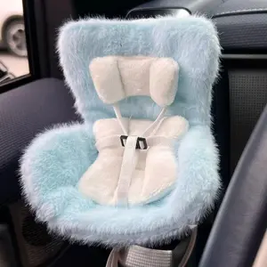 Doll Car Seat for 17cm Dolls with Air Vent Clip and Desktop Stand, Cute and Functional Car Ornament for Blind Box Doll Fans, Collectors