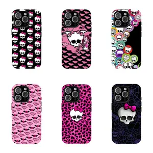 Monster High Halloween Goth Style Fan Art Phone Case for iPhone 16/15/14 Pro Max, Perfect Gift for Monster Fans