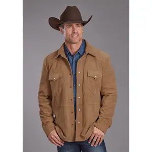 Men's Stetson Light Tan Suede Leather Jacket