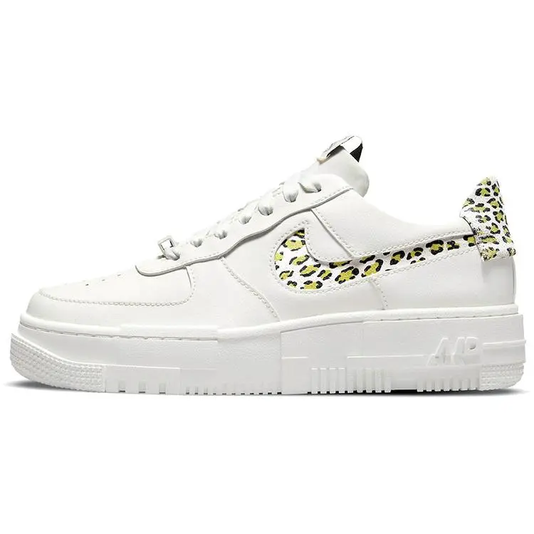 Nike Air Force 1 Low Pixel White Leopard Versatile Durable Non-slip Skate Shoes Women's DH9632-101