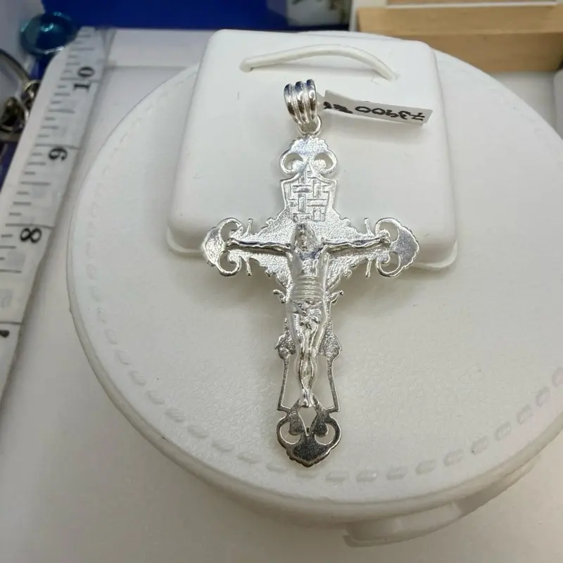 925 sterling silver high quality solid Mexican hand made cross solid)) dije de plata Mexicana Alta calidad solido hecho a mark en Mexico