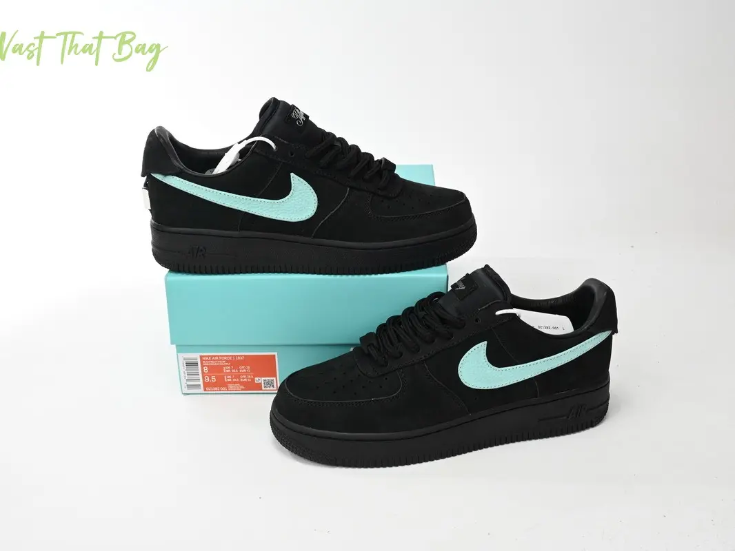 Street Outfit Black Tiffany Blue Matte Suede Low Top Sneakers Cushioned Midsole Shock Absorption for Night Hangouts Urban Trendy Outings