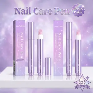 Jaysuing Nail Care Pen (3.5ML*2), Nourishes Nail Cuticle, Brightens Nails, Cleans Soft Nails, Essential Nail Care Tool