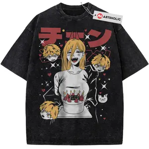 Denji Shirt, Power Shirt, Chainsaw Man Shirt, Anime Shirt, Vintage T-Shirt