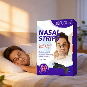 Sefudun Smooth Breathing Nasal Strips, 30 Pieces Per Box, Sleep Aid for Snoring Reduction, Ideal for Night Quiet Sleeping & Sports, Men