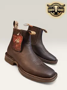 Oil & Slip Resistant Men's Ankle Boots Genuine Leather / Botines para Hombre Piel Genuina Resiste Aceite Y Resabalones