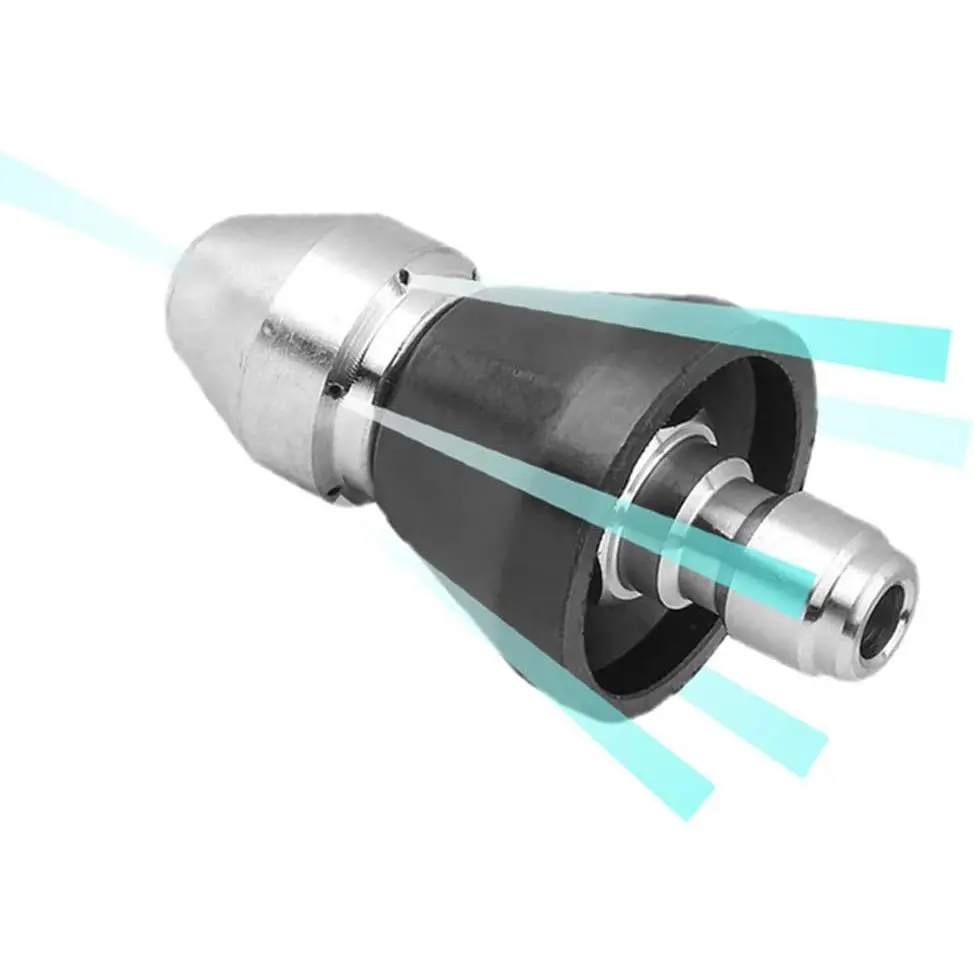 Washer Sewer Jetter Nozzle with Stainless Steel, Durable Design, 3/8'' Quickly Connector, 5000 PSI Orifice, 6.5