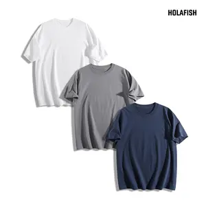 Holafish Women's 3 Pack Plain Cotton Basic Tee Crew Neck Short Sleeve Relaxed Fit Solid Undershirt Soft Breathable Everyday Essential Summer T Shirt