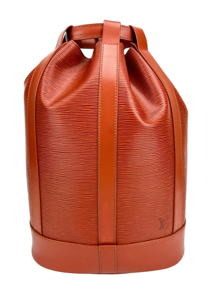 Pre-owned Louis Vuitton Epi Leather Backpacks Vintage Brown Randonnee PM