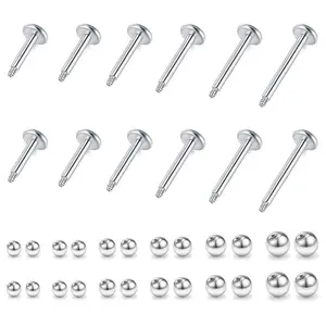 16G 18G Tragus Cartilage Helix Earrings Studs Replacement Balls Short Lip Rings 4-12mm Conch Piercing Jewelry cartilage stud