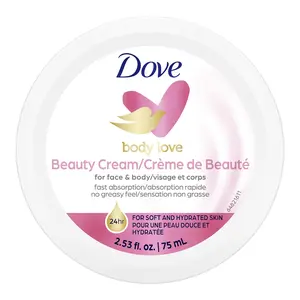 Dove Beauty Cream, Pink - 2.53 oz Face and Body Lotion