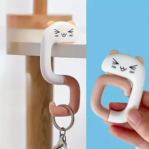 1/3 Set of Pink Handbag Hooks, Protecting The Bag From Wear and Tear, No Need To Drill Holes, Desktop Hanging Hangers