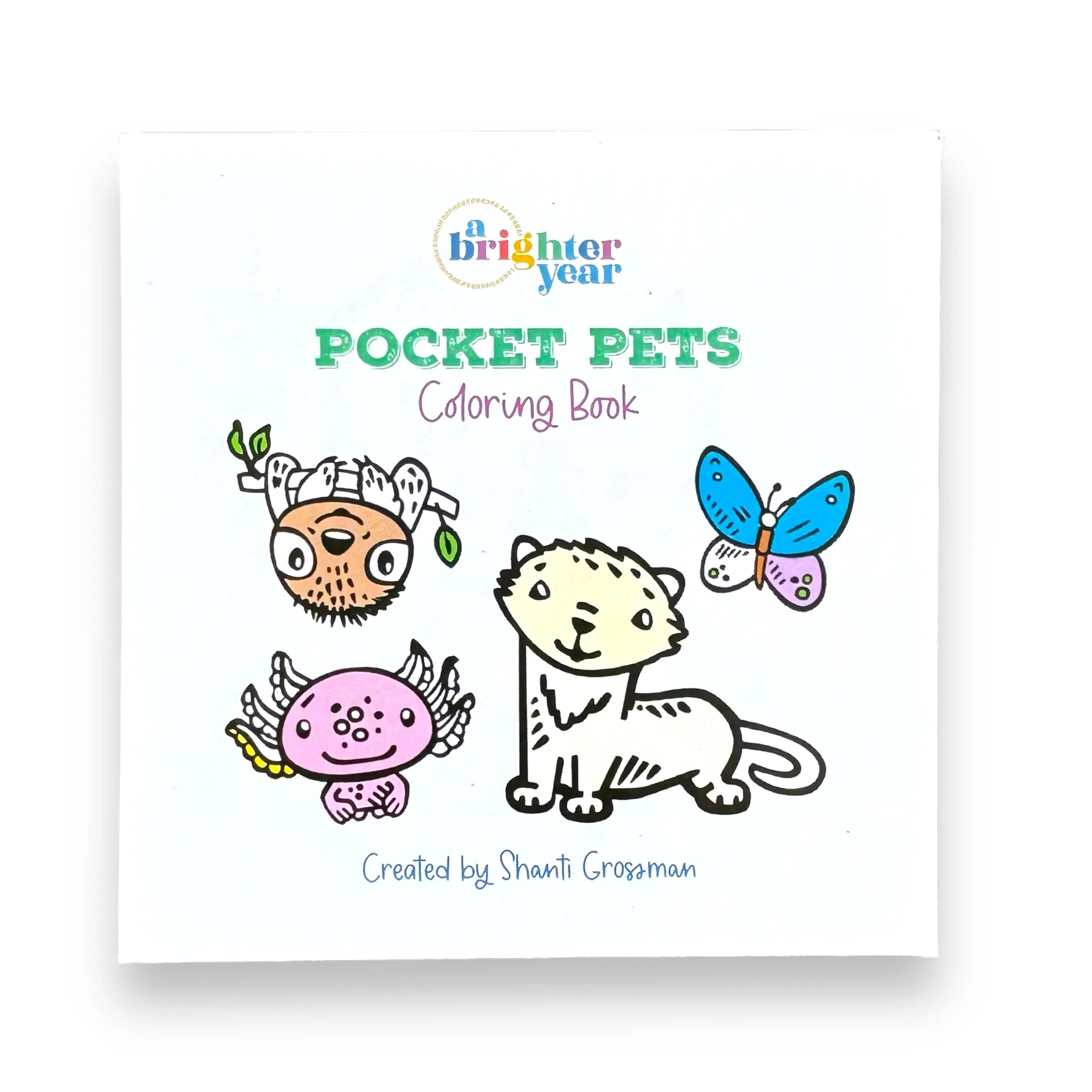 Pocket Pets Mini Coloring Book, A Brighter Year, Mini Coloring Book, Adult Coloring Book