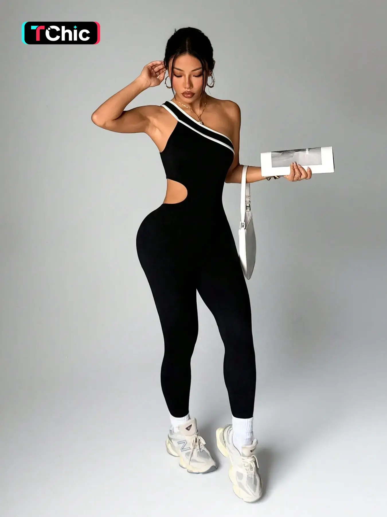 Women's Colorblock Criss Cross Jumpsuit, Sleeveless High Stretch Knit, Sporty Style, Comfortable for Yoga, Gym, Outdoor Activities, Sleeveless Workout Jumpsuit