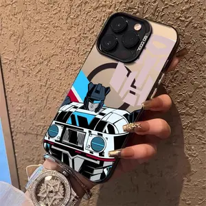 Transformers Robot Phone Case for iPhone 17 16 15 14 13 12 11 Pro Max Air Magnetic MagSafe Matte Laser Metallic Phone Case | Aurora Gradient Finish with Smooth Matte Texture | Durable Scratch-Resistant Anti-Fingerprint Protective Cover