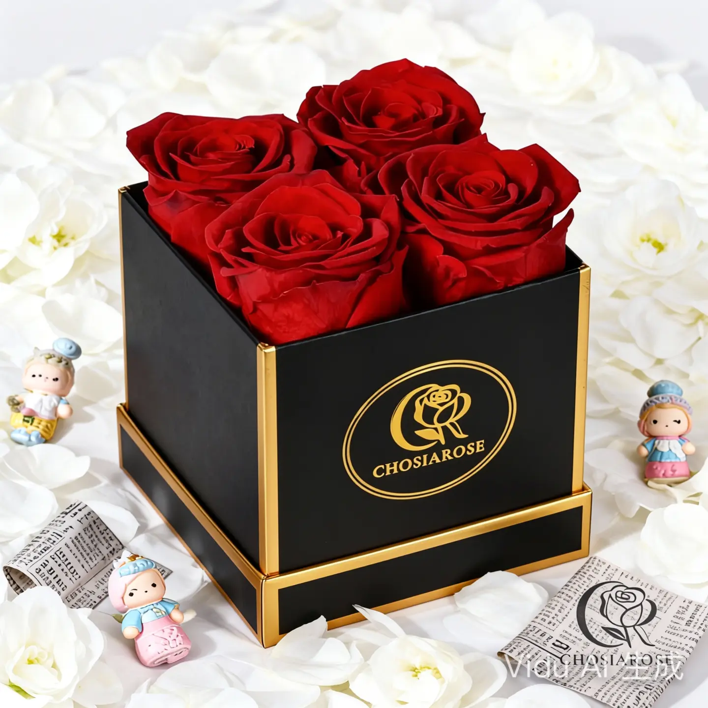 Eternal Roses Gift Box (4 Real Roses) - Preserved Flowers That Last for ...