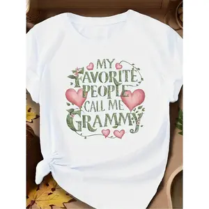 Grammy Award T-Shirt - Short Sleeve Round Neck Casual Top With Iconic Gramophone & Song Lyric Print, Breathable Suitable For Grammy Fans, Performers, Songwriters, Music Note For Year-Round Wear (Machine Washable)