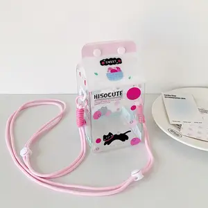 Creative Cartoon Graffiti Milk Box Storage Bag, Waterproof Transparent Crossbody Bag, Star Fan Collectible Pouch, Simple Versatile Design