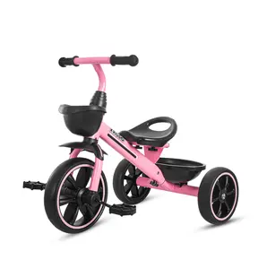 KRIDDO Classic Kids' Toddler Tricycle for 2-5 Years, Adjustable Seat Bike with Removable Pedals, Outdoor Ride-On Toy, First Bike, Birthday Gift for Boys & Girls