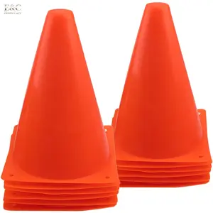 EC 7 Inch Plastic Agility Marker Traffic Cones, Sport Training Cone for Soccer Football Skating Basketball Indoor Outdoor Sports Games